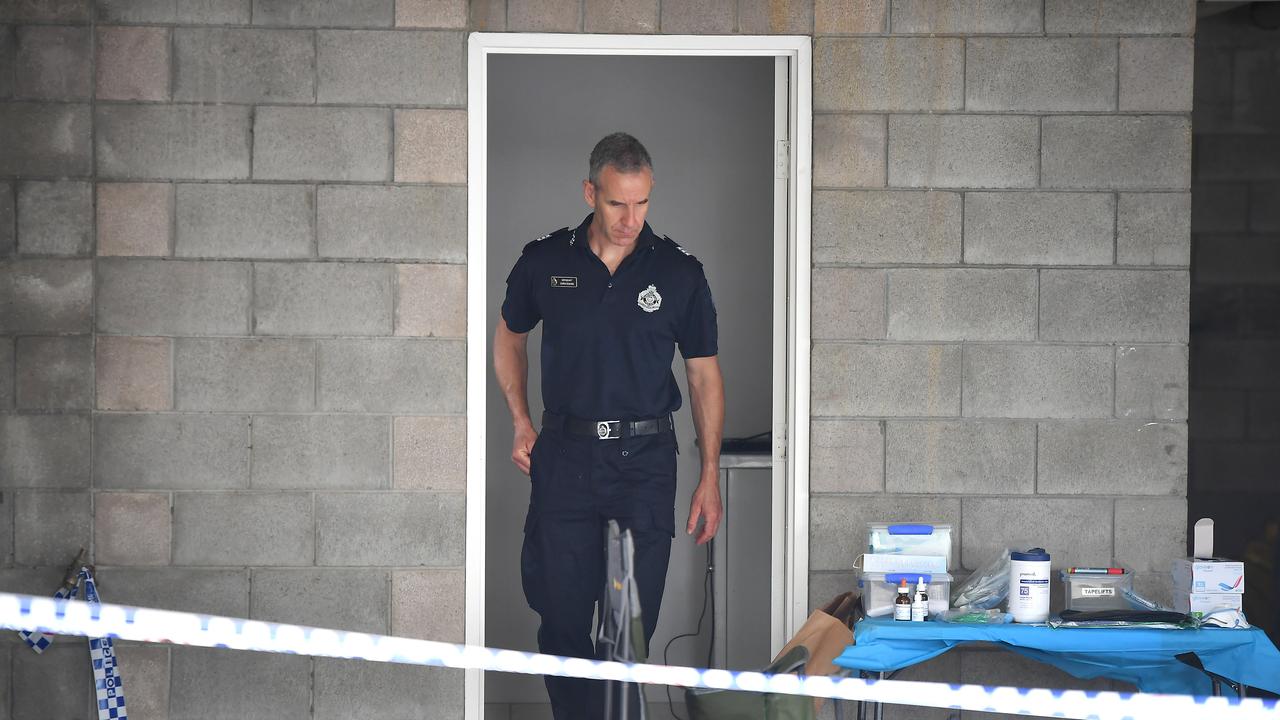 Forensic officers investigate the scene where Ms Glover’s body was discovered. Picture: NCA NewsWire / John Gass