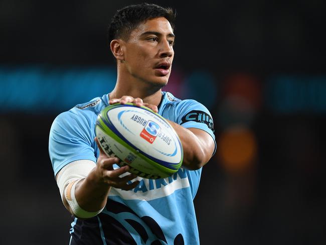 Lalakai Foketi of the Waratahs during the Round 11 Super Rugby match between the New South Wales Waratahs and the Sharks at Bankwest Stadium in Sydney, Saturday, April 27, 2019. (AAP Image/Joel Carrett) NO ARCHIVING, EDITORIAL USE ONLY