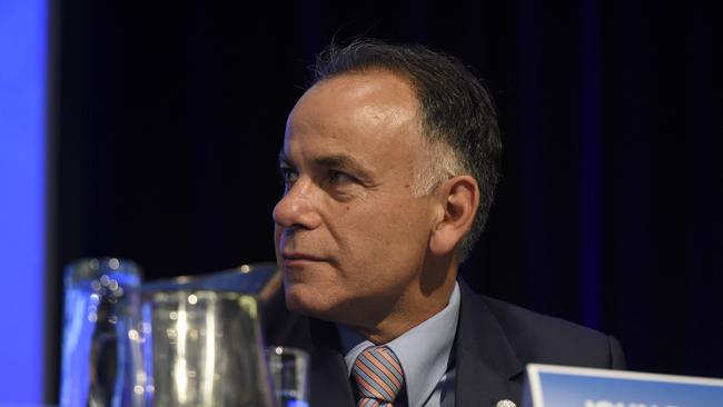 Victorian Opposition Leader John Pesutto at the Liberal Party State Council at Moonee Valley Racecourse this year. Picture: Andrew Henshaw