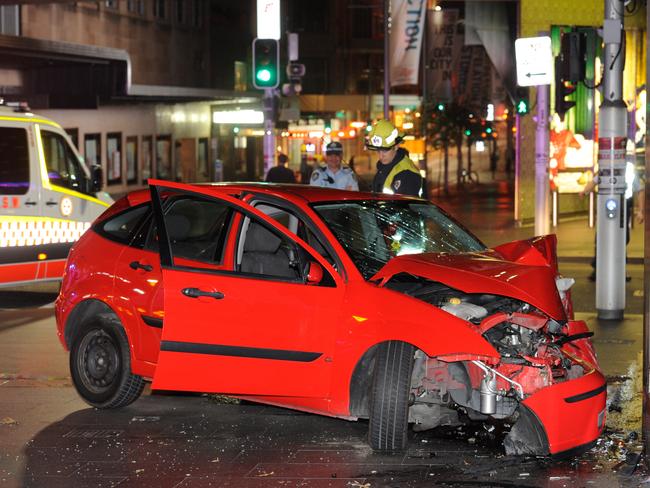 A crash in Castlereagh St, in Sydney’s CBD.