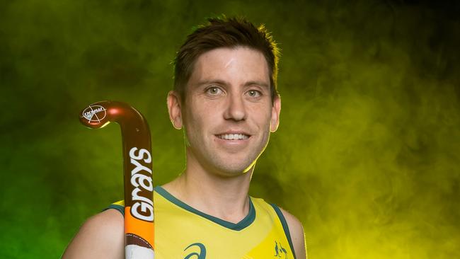 PERTH, AUSTRALIA - JUNE 14: Eddie Ockenden poses during the media opportunity for the announcement of the Australian field hockey team for the Tokyo Olympic Games at WAIS on June 14, 2021 in Perth, Australia. (Photo by Paul Kane/Getty Images)