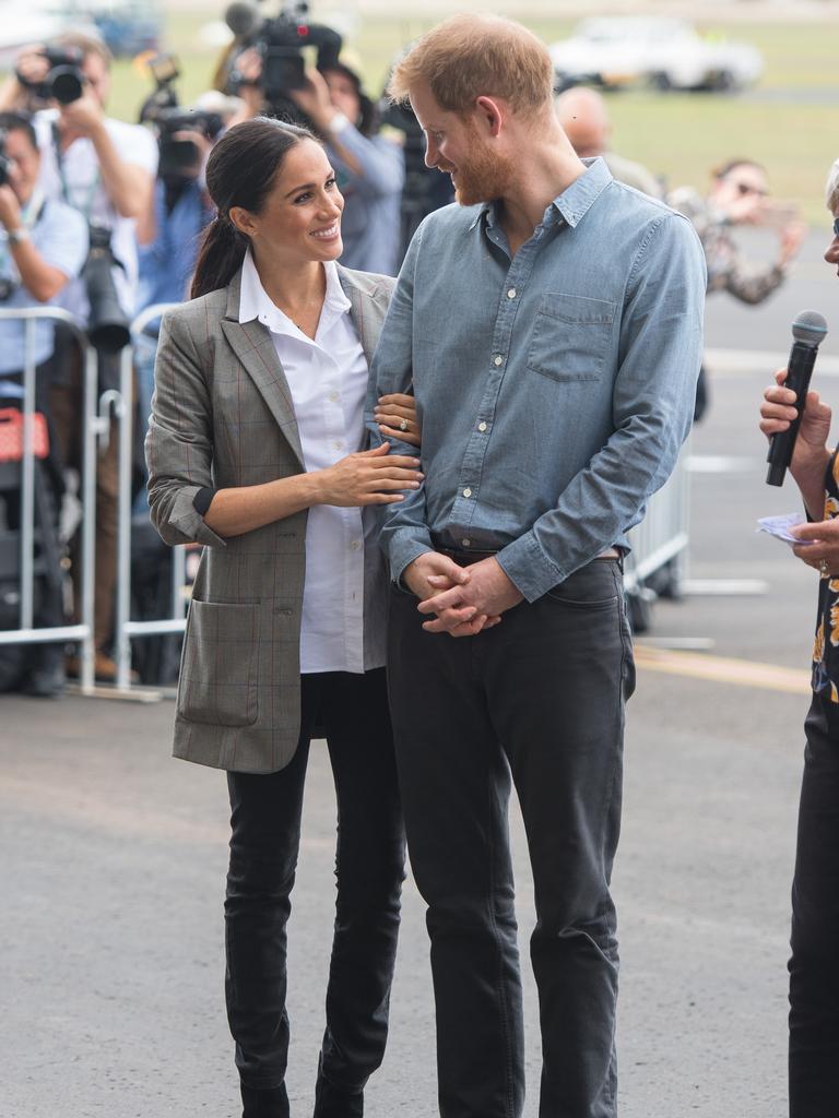 The pair received a warm welcome to Dubbo. Picture: Dominic Lipinski /Getty Images.