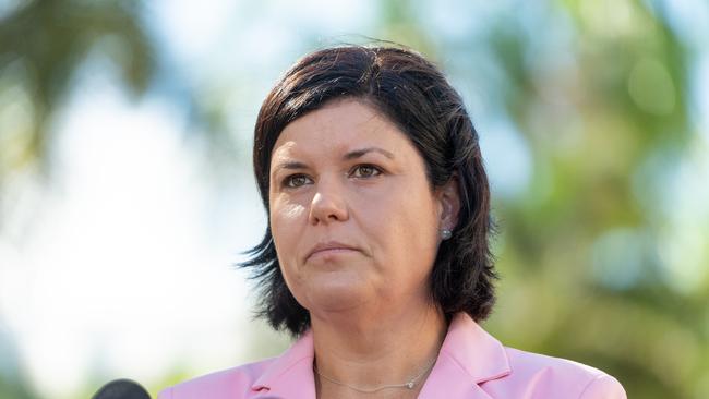 Health Minister Natasha Fyles ... Ms Fyles has announced coronavirus testing will now be ramped up along the Northern Territory’s three land borders. Picture: Che Chorley