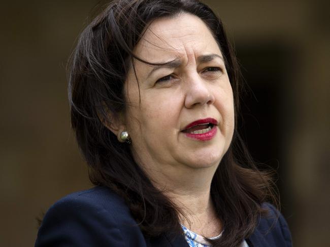 BRISBANE , AUSTRALIA - NewsWire Photos September 11, 2020: Queensland Premier Annastacia Palaszczuk addresses the media at Queensland's Parliament House. Picture: NCA NewsWire / Sarah Marshall