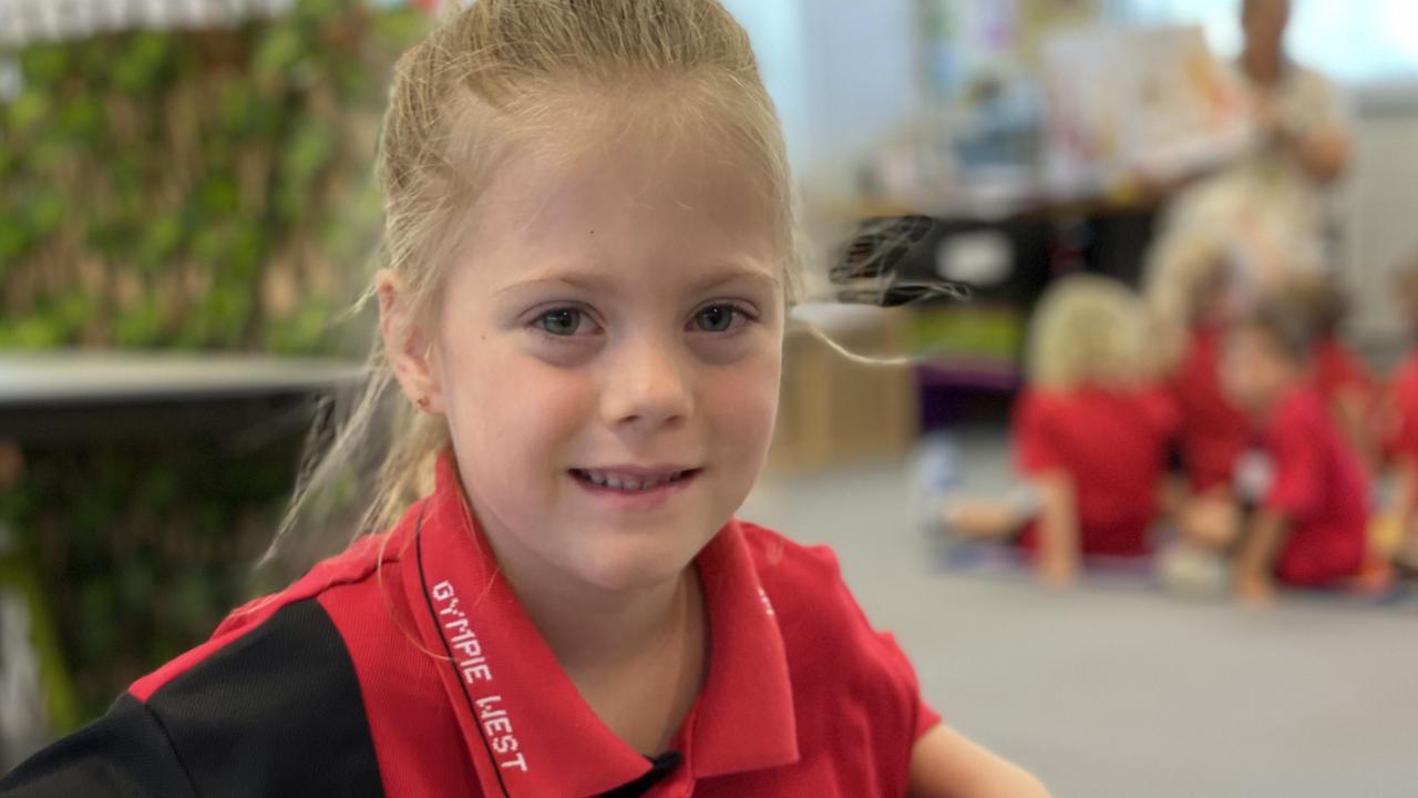 Isabella Hughes – Gympie West State School prep students on first day, Monday January 22, 2024.