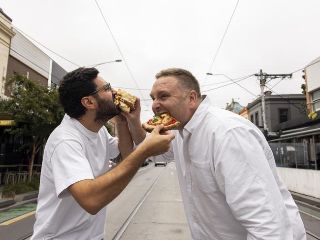 Freddy's Pizza co-owner Dan Leuzzi and Mr. Miyagi Founder Kristian Klein. Picture: Supplied