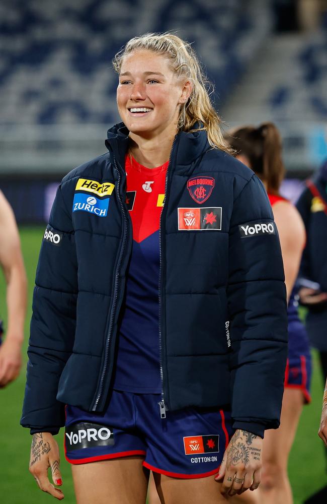 Tayla Harris has drawn trade interest from rival clubs. Picture: Dylan Burns/AFL Photos