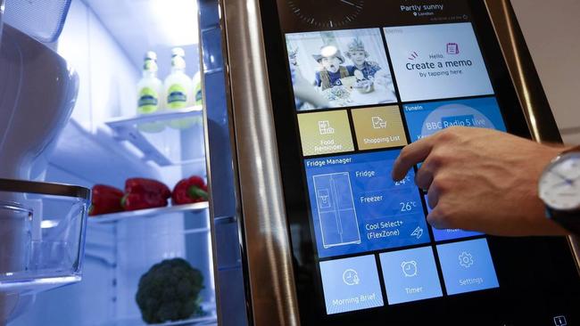 A Samsung smart fridge. Picture: Chris Ratcliffe/Bloomberg News