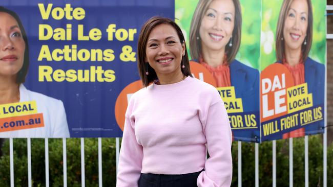 Independent candidate for Fowler Dai Le is intent on causing a massive upset against Labor’s parachuted candidate Kristina Keneally. Picture: NCA NewsWire / Damian Shaw