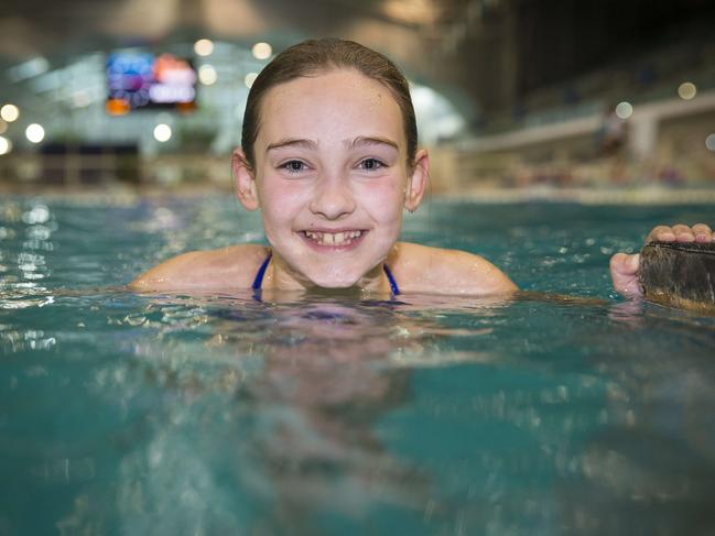 Hills Shire Times - Montana Ritchie (11, pictured) is a pool diver who recently won two gold medals at the Australian Elite Junior Nationals. Photographs taken at Sydney International Aquatic Centre, Olympic Boulevard, Sydney Olympic Park NSW Australia - JSS / Junior Sports Star