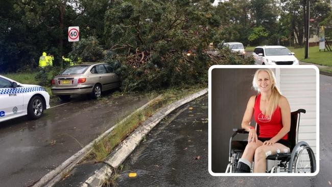 How did she survive? Probationary Constable Julieanne Garland was crushed under this massive tree.