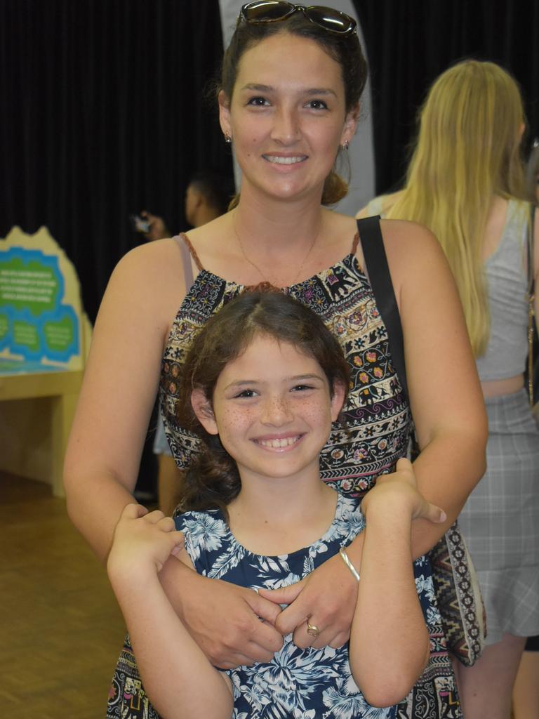 Mikayla and Sissy-Rae O'Brien at the Queensland Museum Unearthed event in Mackay, August 2021. Picture: Lillian Watkins