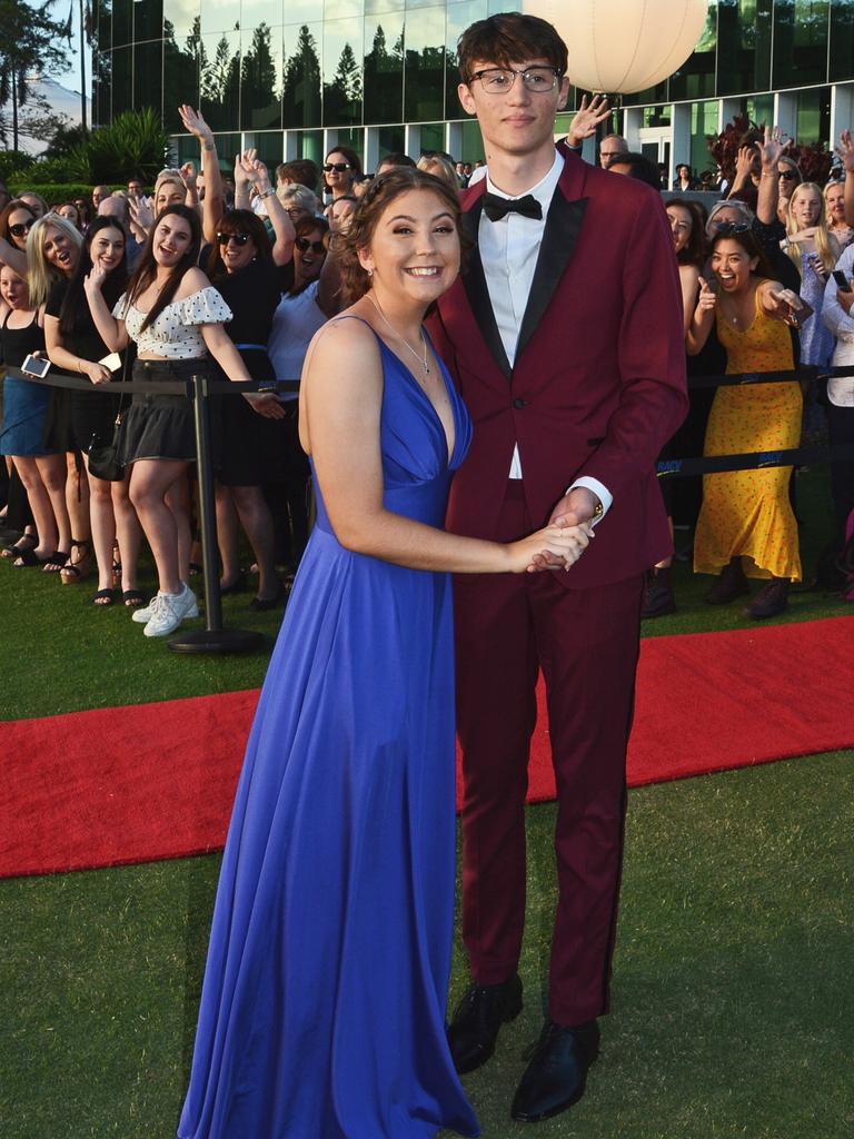 Rhyanon Brownlie and Hamish Harding at Varsity College School Formal at RACV Royal Pines Resort, Benowa. Picture: Regina King.