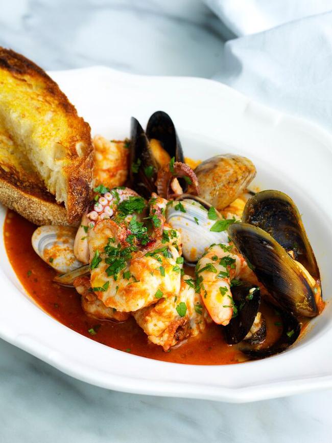 Rosetta’s zuppa di pesce with garlic bruschetta. Pic: Supplied