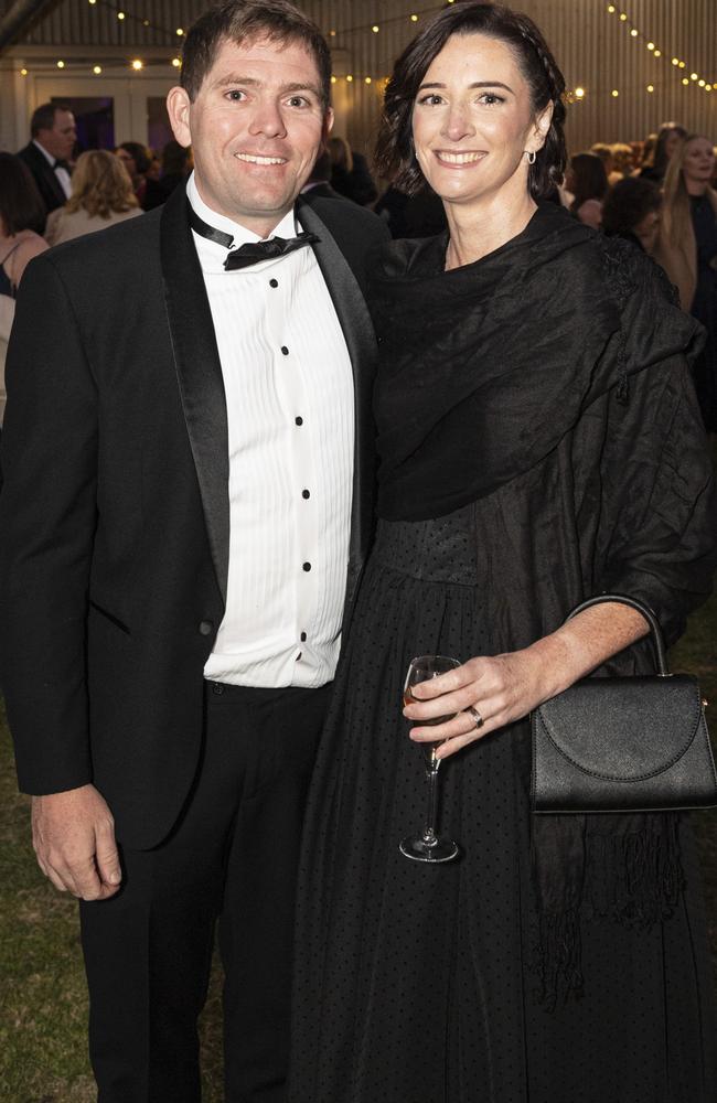 Tim and Sara Smith at LifeFlight Toowoomba Gala at The Goods Shed. Picture: Kevin Farmer