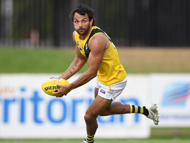 Shaun Wilson was consistently in Nightcliff’s best players all season. Picture: Felicity Elliott/ AFLNT Media.