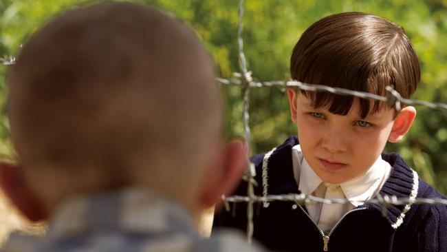 Actor Asa Butterfield in a scene from 2008 film The Boy In The Striped Pyjamas.