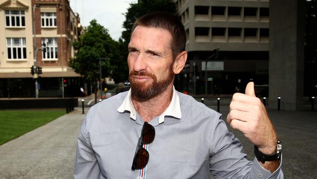 Former AFL star Jason Akermanis at court on March 11. Picture: David Clark