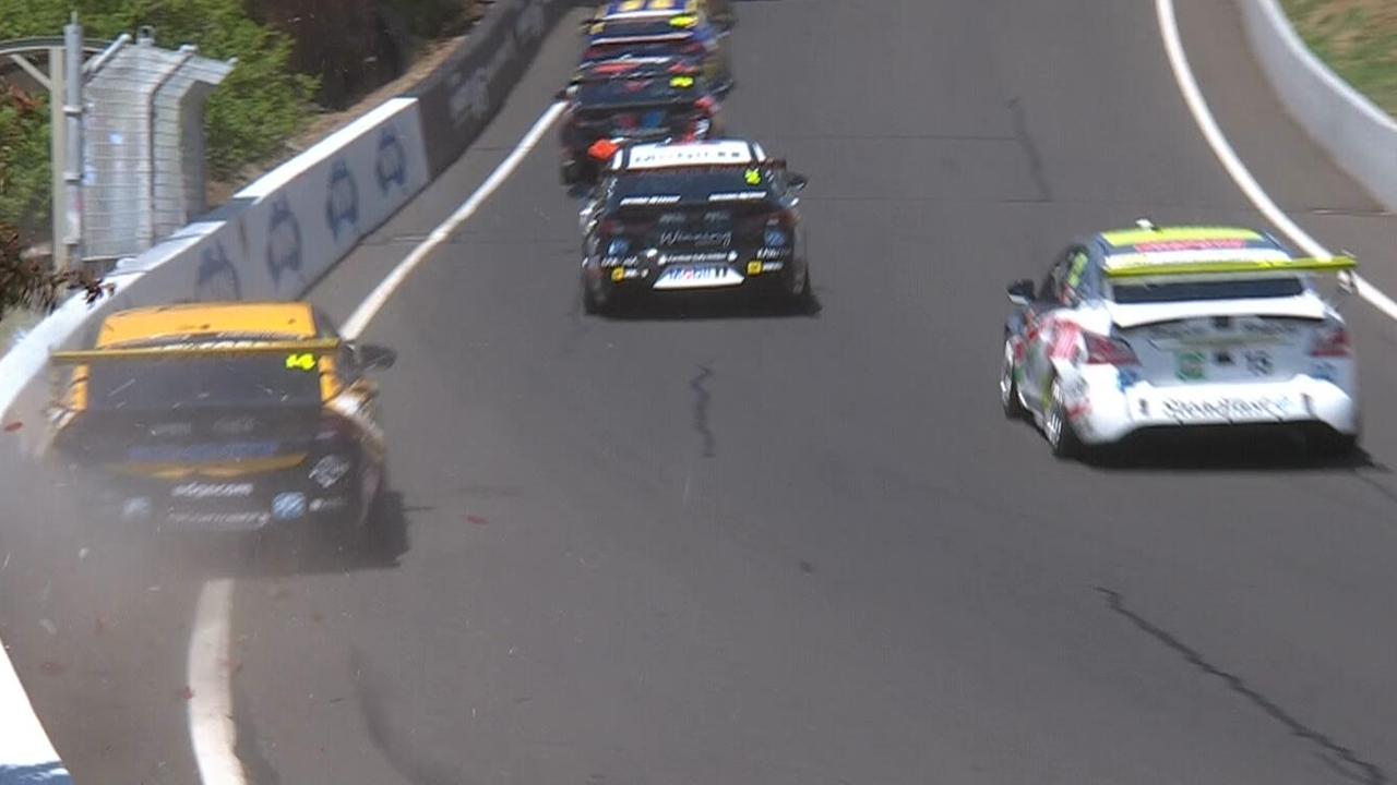 Tim Slade hit the wall on the opening lap.