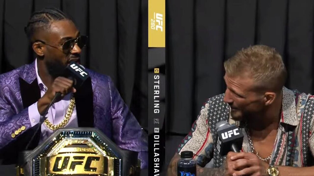 Aljamain Sterling and TJ Dillashaw traded vicious barbs at the press conference.