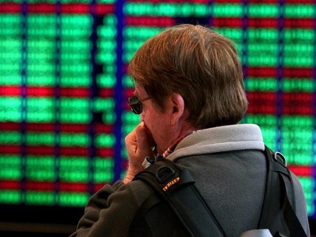 Business. Stock market continues to fall. the ASX boards on Bridge St.