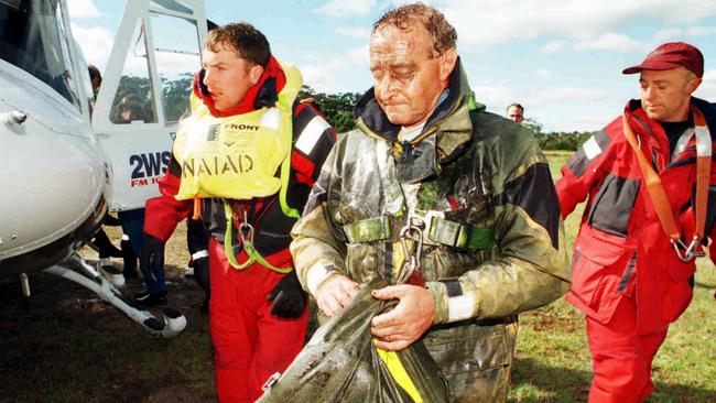 An oil soaked crewman from the stricken yacht Business Post Naiad after being rescued.