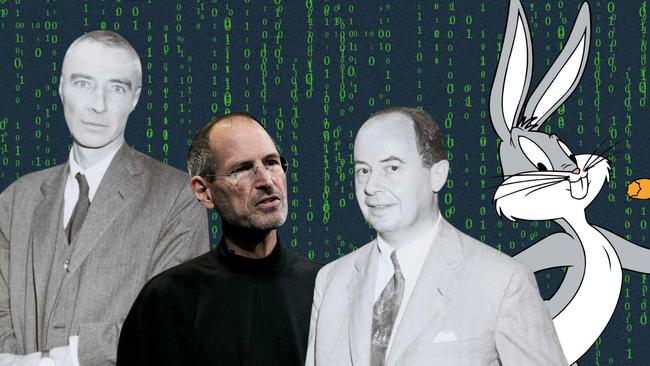 J. Robert Oppenheimer, Steve Jobs, John von Neumann, and Bugs Bunny.