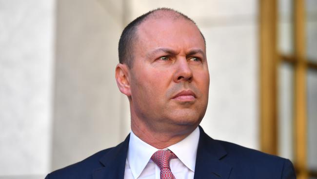 Treasurer Josh Frydenberg says the unemployment rate would be 5 per cent higher without JobKeeper. Picture: AAP Image/Mick Tsikas