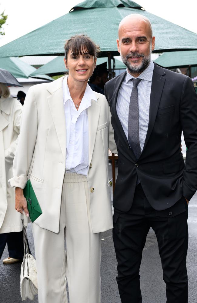 Cristina Serra and Pep Guardiola together at the Wimbledon Tennis Championships. (Photo: Karwai Tang/WireImage)