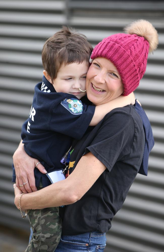 Four-year-old Slater Clifton of Labrador with mum Bianca Walker. Picture Glenn Hampson