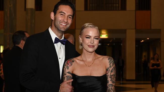 CANBERRA, AUSTRALIA. NewsWire Photos. JULY  3RD, 2024. The Press Gallery Mid Winter Ball.  Victorian state MP Georgie Purcell and federal MP Josh Burns are pictured . Picture: NewsWire/ Martin Ollman