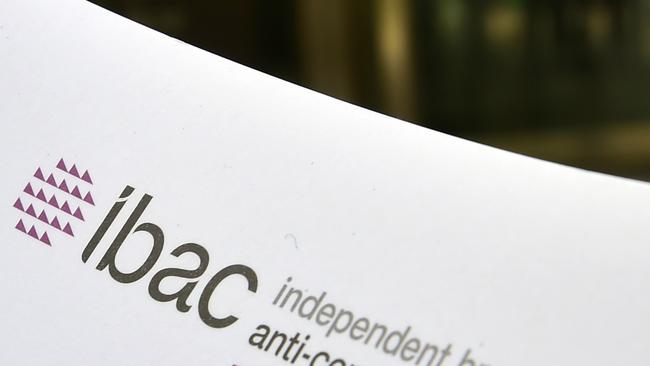 Independent Broad-Based Anti-Corruption Commission (IBAC) paperwork (AAP Image/Julian Smith) NO ARCHIVING