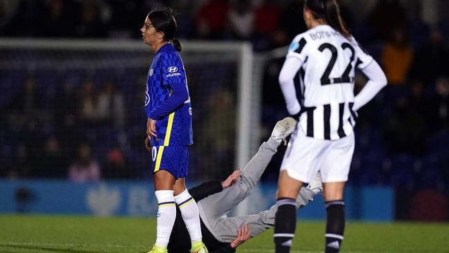 Kerr 1, pitch invader 0. (Photo by John Walton/PA Images via Getty Images)