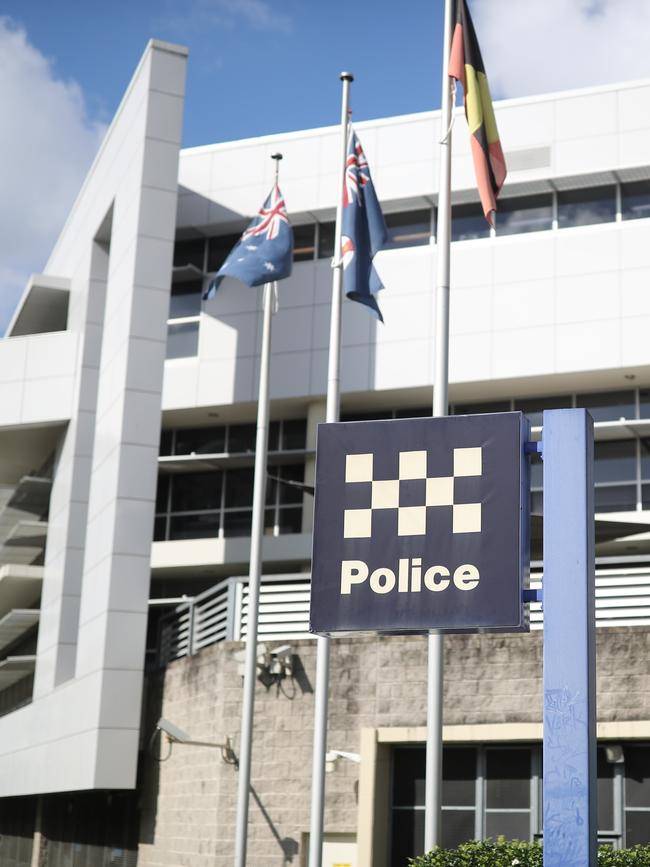 The man was shot dead by police after he allegedly threatened them with a knife at Auburn Police Station. Picture: NCA NewsWire / Christian Gilles