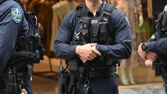 Police on the beat in Rundle Mall. Picture: Keryn Stevens