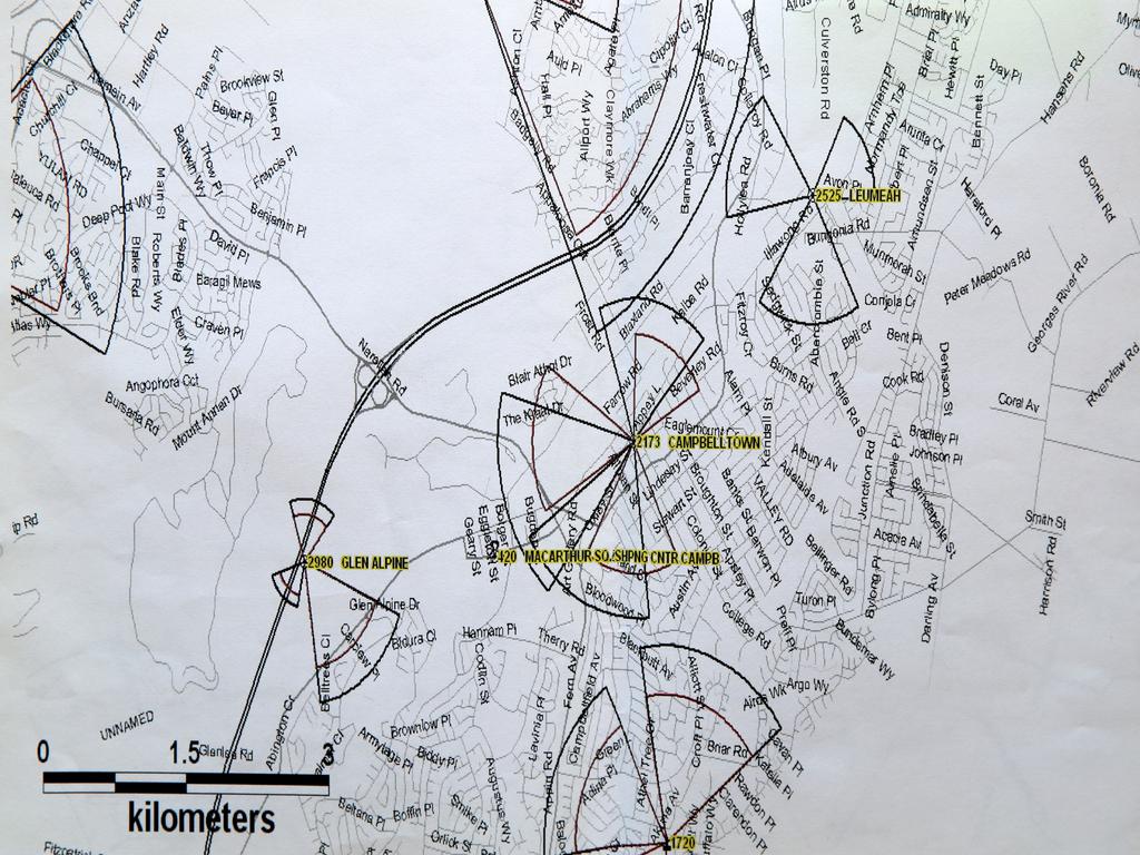 Rachelle Childs’ brief of evidence images show mobile phone tower coverage.