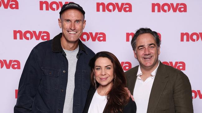 Ritchie with her co-hosts Fitzy (left) and Wippa.