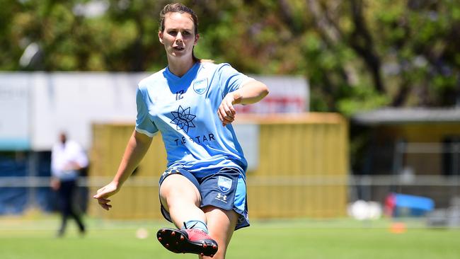 Natalie Tobin during the round three A-League match between the Perth Glory and Sydney FC.