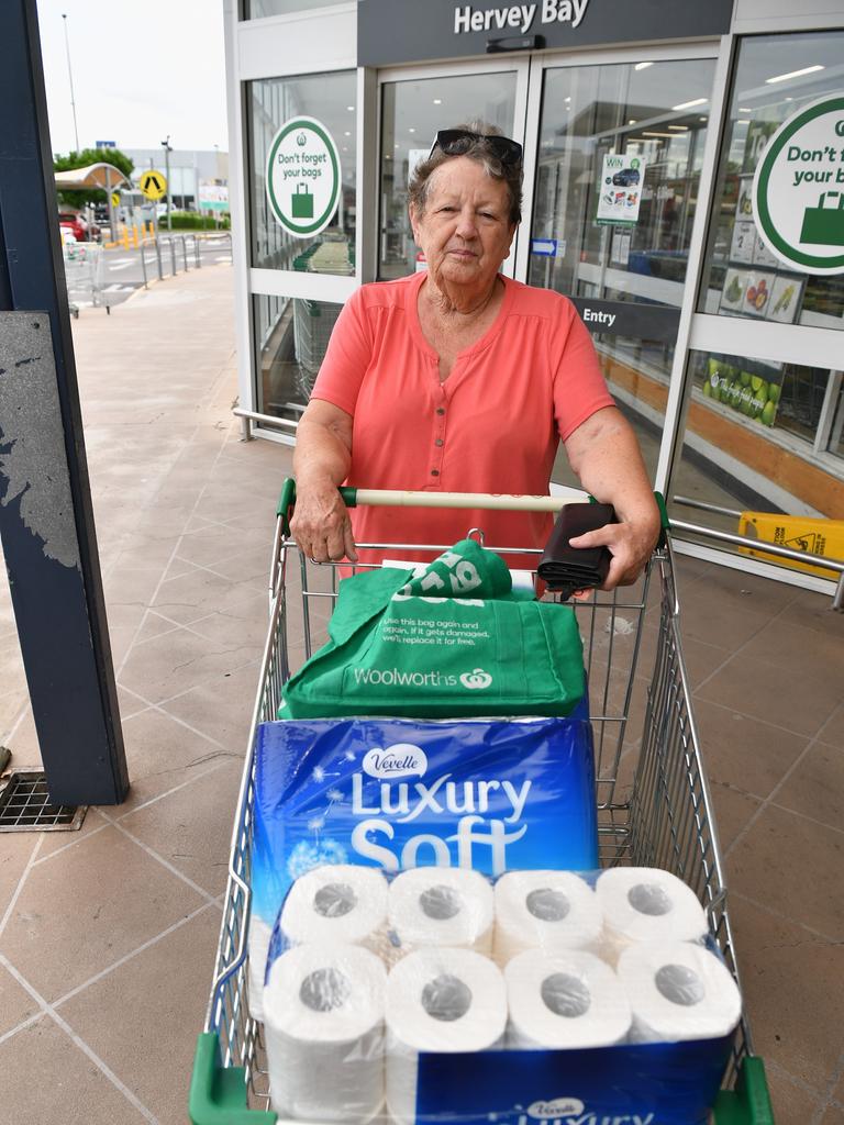 Janet Taylor from Point Vernon with rolls for herself and a friend. Picture: Alistair Brightman