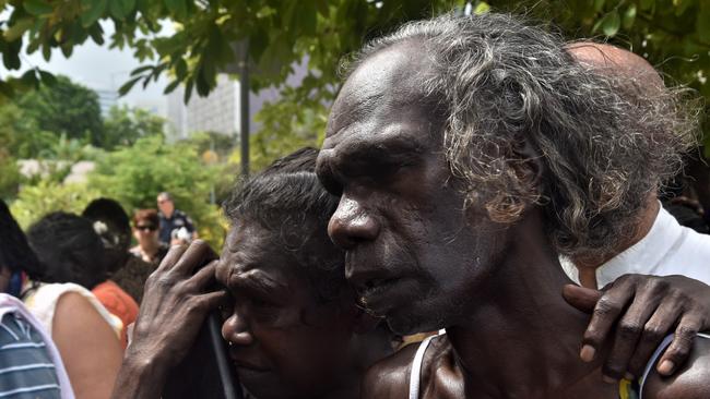 Hundreds of Territorians gathered in the St Mary's Cathedral for the state funeral of former Arafura MLA Lawrence Costa. Picture: Sierra Haigh