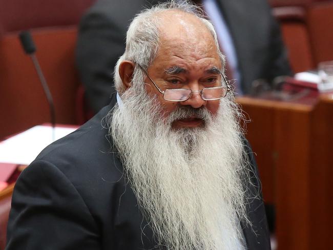 Senator Pat Dodson has blasted Malcolm Turnbull over his “contempt” for Aboriginal people. Picture: Kym Smith