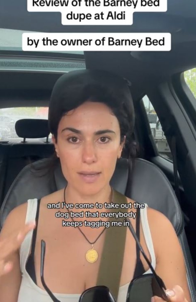 Owner of the Aussie brand Julia Sakr decided to head into an Aldi store to check out the similarities between the two products. Picture: TikTok/JuliaSakr