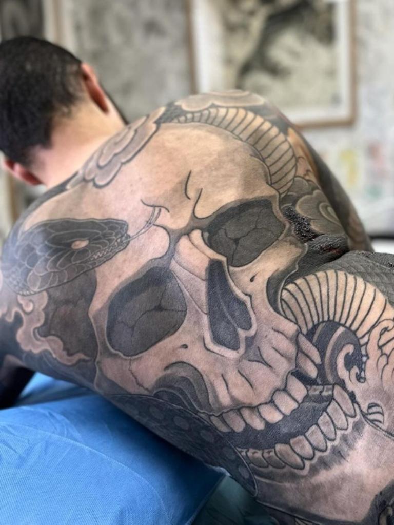 He specialises in large, elegant, full-body tattooing.