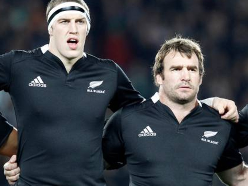 Andrew Hore with All Black Brodie Retallick. Photo: Photosport/NZ Herald