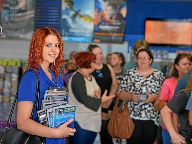 SO LONG: Julia Mason, one of the many devastated at Blockbuster's closing. Picture: Renee Albrecht