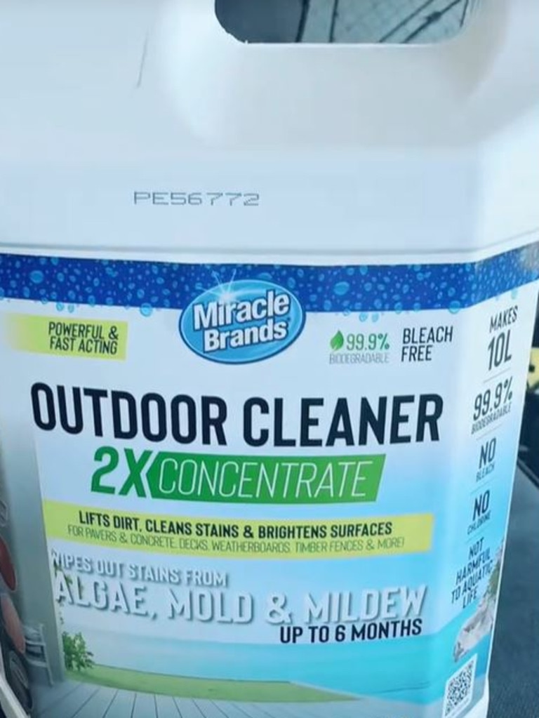 The $29.95 Miracle Brands Outdoor cleaner. Picture: @jayshipstonofficial/TikTok