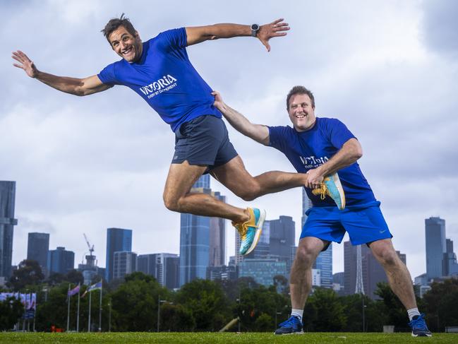 Former AFL footballers Campbell Brown and Josh Kennedy will play in the Kabaddi tournament. Picture: Wayne Taylor