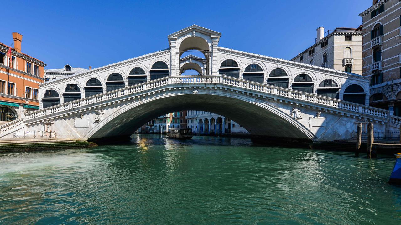 Venice canals are clearer because there are no gondolas and boats buzzing about. Picture: Andrea Pattaro/AFP