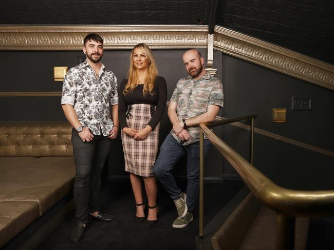 Liam McQuade general manager, Celeste Bates music and entertainment curator, Dan Conway venue manager. Temple is set to open on April 5th in Liverpool Street at a site which has been Flamingos Dance Bar along with being used by The Salvation Army in the past. Picture: Nikki Davis-Jones