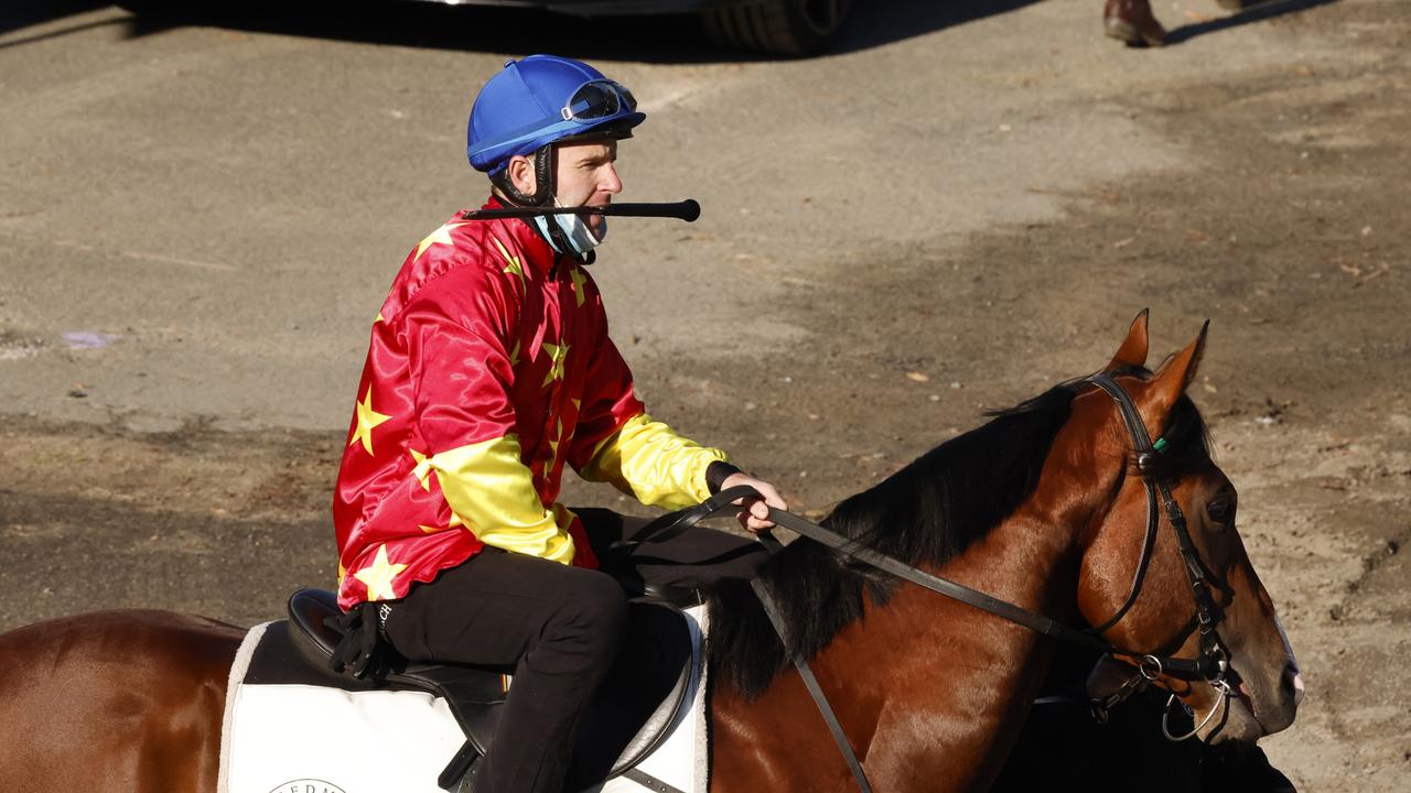 Tommy Berry on Stay Inside in his recent Randwick trial. Picture: Mark Evans–Getty Images